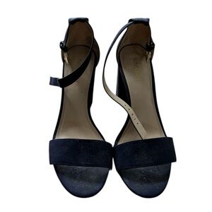 Nine West Navy Suede Open-Toe Ankle Strap Sandals